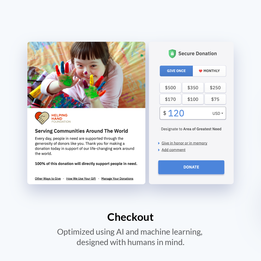 screenshot of Fundraise Up